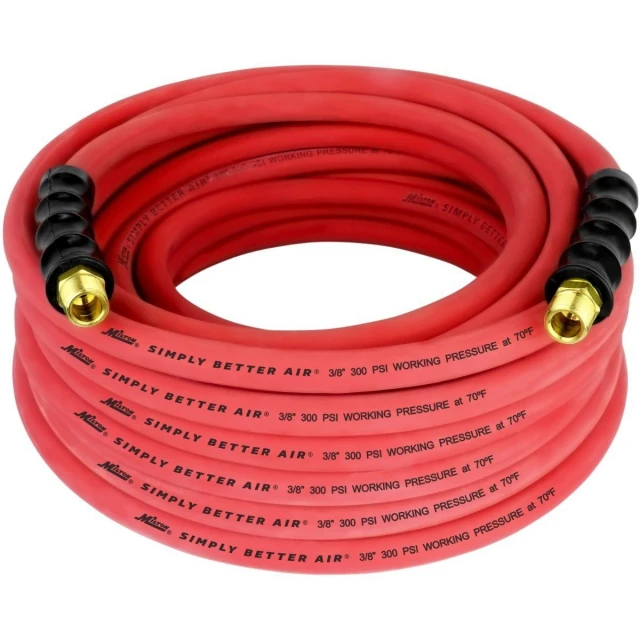 Ultra Lightweight Rubber Air Hose, 3/8 In. Npt X 50 Ft., Extreme Durability