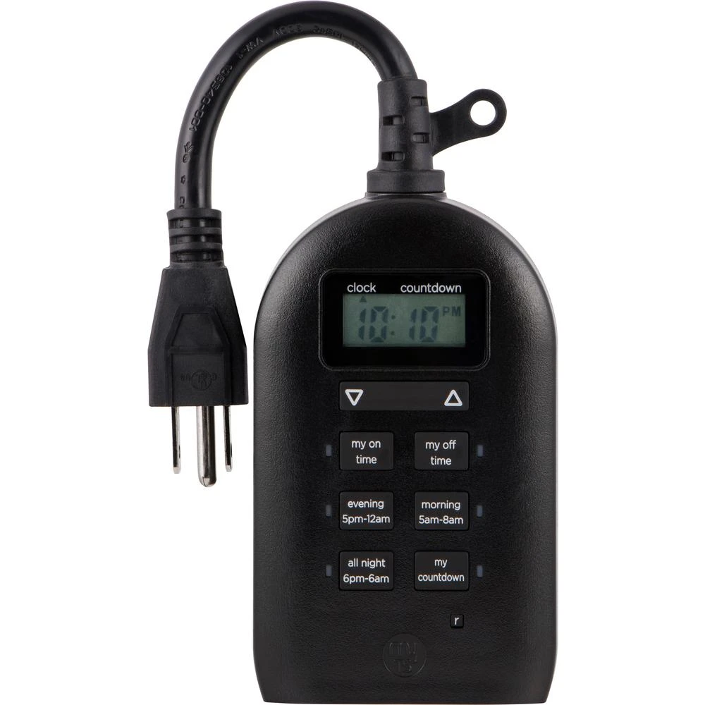 Touchsmart Outdoor Digital Timer With 6 Preset Buttons And 2 Grounded Outlets
