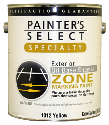 Specialty Zone Marking Paint, Oil-based, Flat White, 1-gallon Container