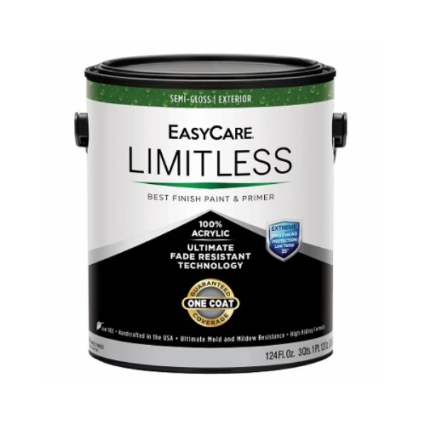 Limitless WeatherAll Exterior House Paint and Primer, Jamestown Red Semi-Gloss Acrylic Latex, 1 Gallon
