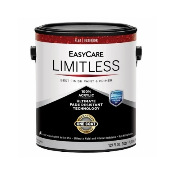 Limitless Weatherall Exterior House Paint & Primer, Black Flat Acrylic Latex, 1 Gallon