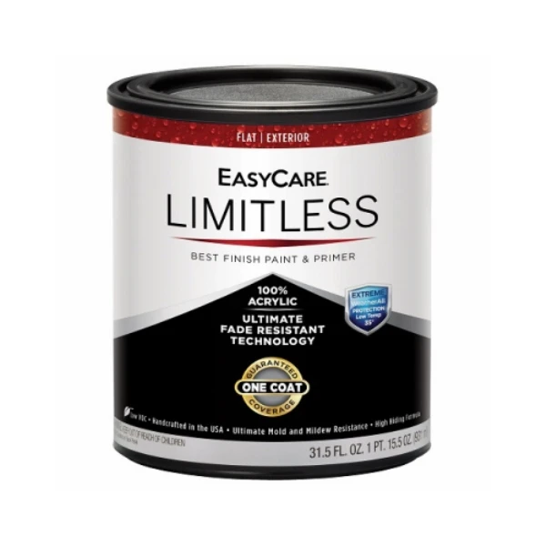 Limitless WeatherAll Exterior House Paint and Primer White Flat Acrylic Latex Quart