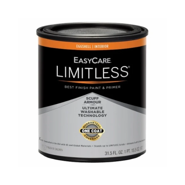 Limitless Interior Paint & Primer, Pastel Base Eggshell Acrylic Latex, Qt.