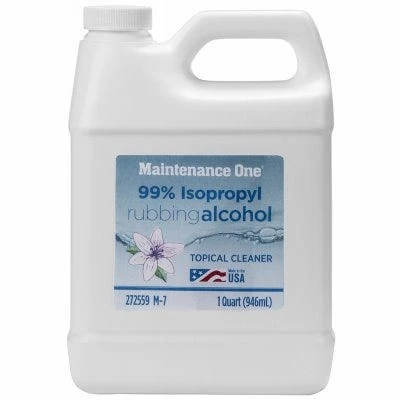 99% Isopropyl Rubbing Alcohol, 1 Quart - Maintenance One Model M7-qt