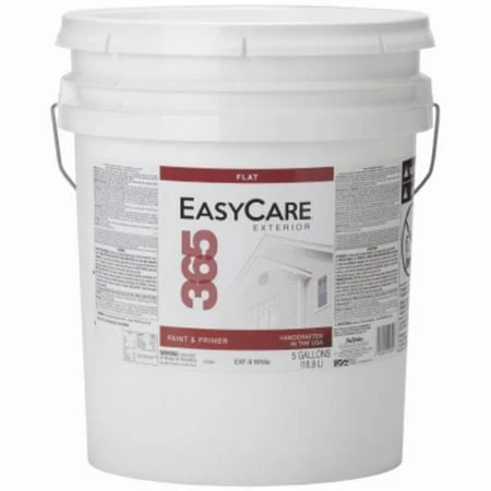 365 Exterior Latex House Paint, Flat Tintable White, 5 Gallons