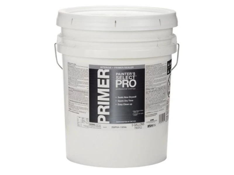 Pro White Drywall Primer Paint, 5 Gallon Container