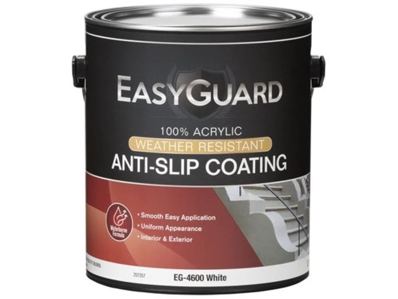 Anti-Slip Floor Coating White Flat Acrylic Finish 1 Gallon Container
