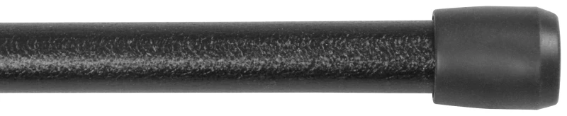 Strafford Black Spring Tension Rod Adjustable from 7/16 Inch Diameter by 28 to 48 Inch Length