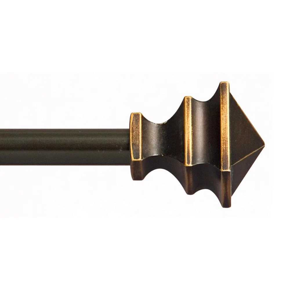 Arts & Crafts 48 In. To 86 In. 1/2 In. Oil Rubbed Bronze Curtain Rod