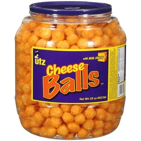 Cheddar Cheese Balls Snack Barrel, 23-ounce Resealable Container