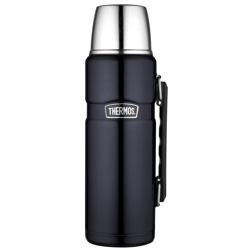 Stainless King 40 Oz. Matte Blue Insulated Vacuum Bottle With Handle