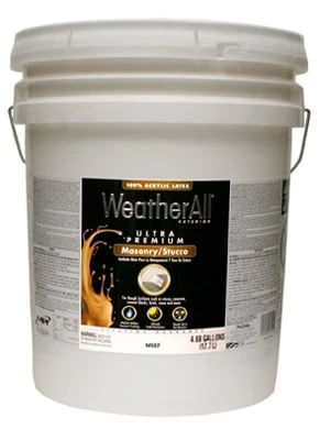 Masonry and Stucco WeatherAll Deep Base Flat Acrylic Paint 5 Gallons