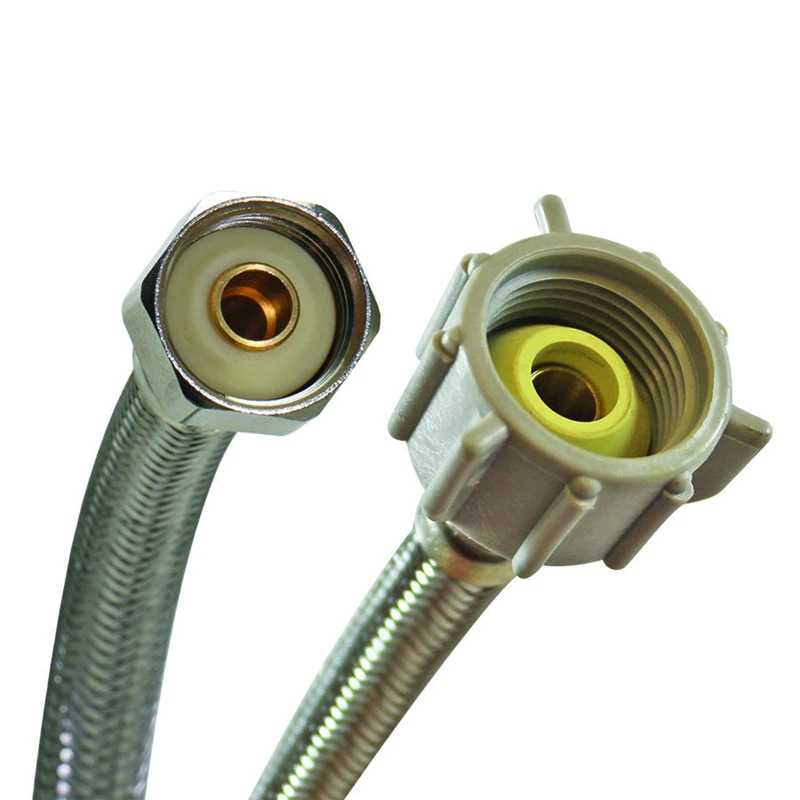 Toilet Connector Supply Line Braided Stainless Steel 7/8-Inch Female Ballcock by 16-Inch Length