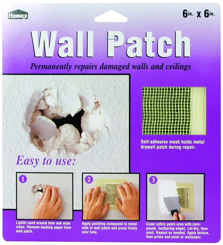 6" X 6" Self-adhesive Wall Patch For Drywall And Plaster Repair