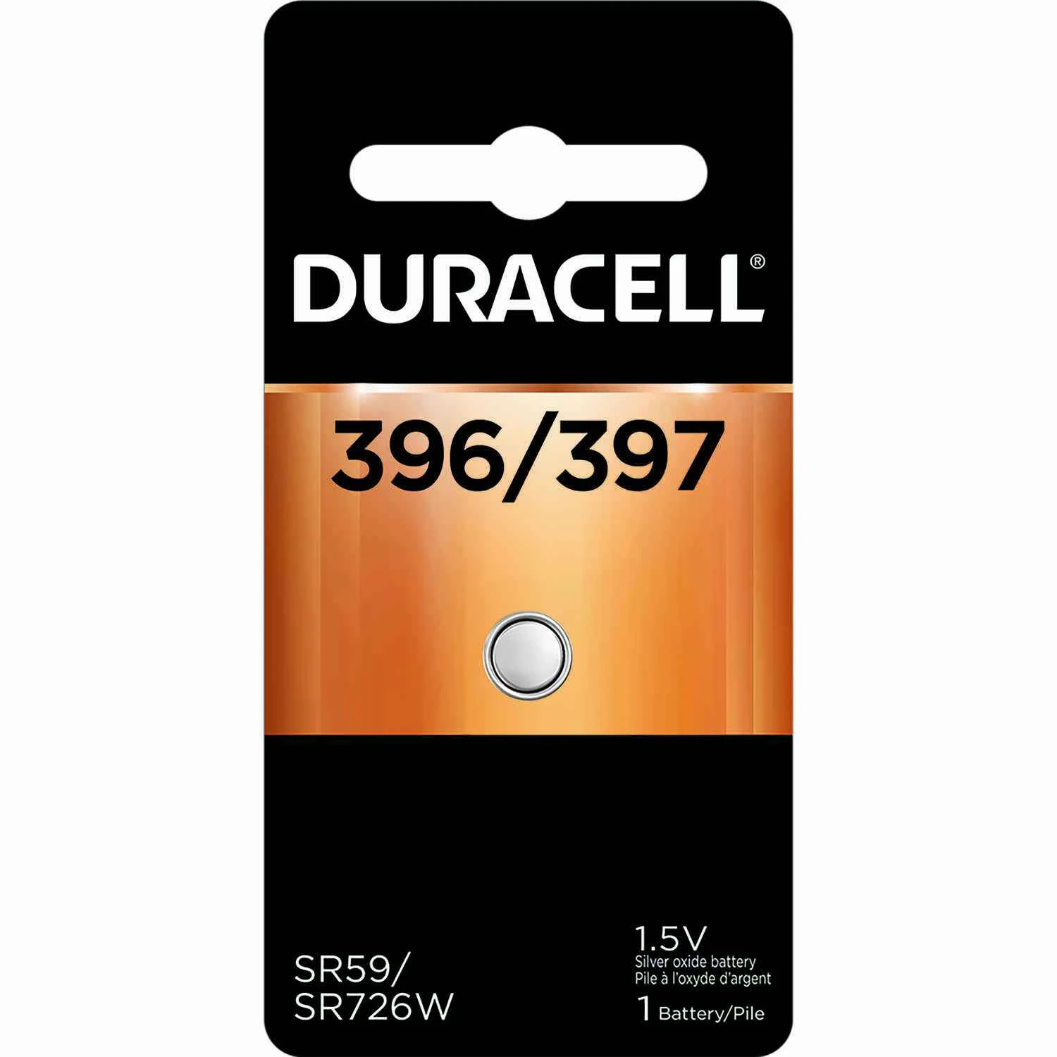 Duracell Silver Oxide 396/397 1.5 volt Electronic/Watch Battery 1 pk