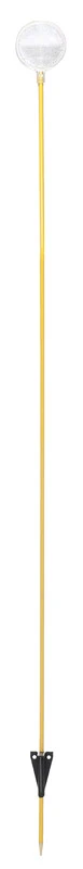 Driveway Marker, Heavy-Duty, White/Yellow Fiberglass, 58-In.