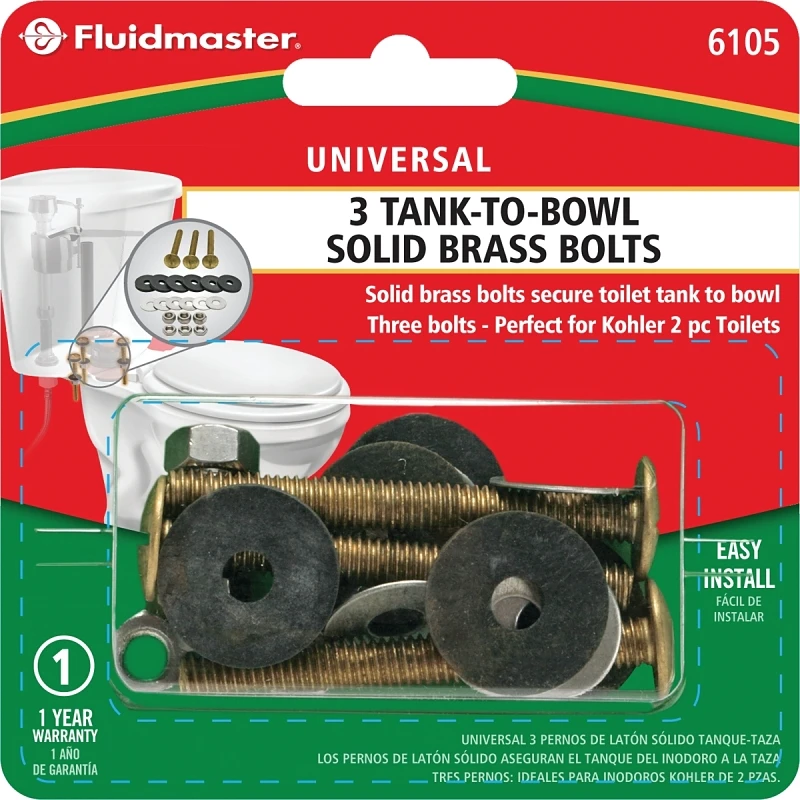 Tank to Bowl Bolts, Three Inch Length, Three Piece Set