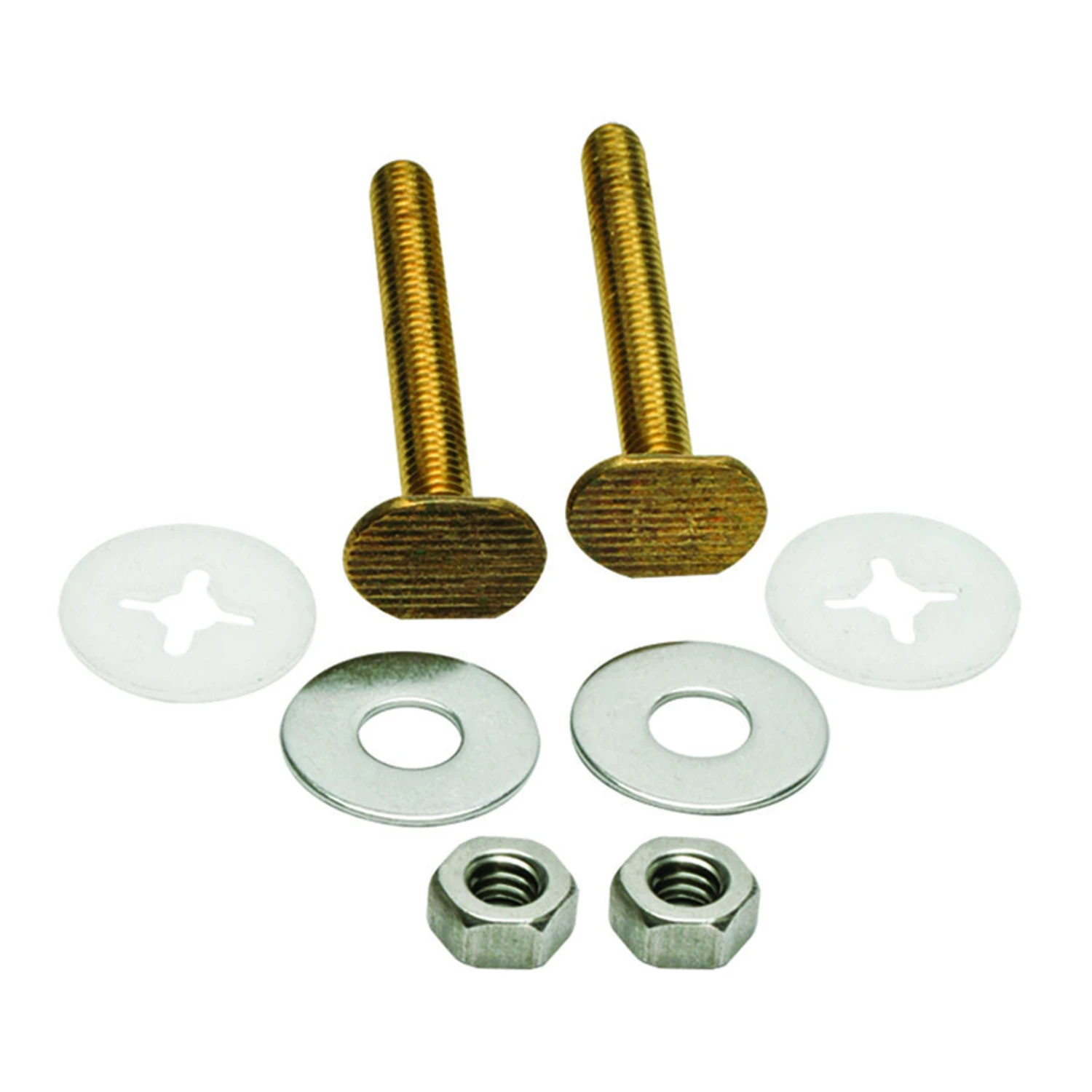 Bowl To Floor Bolts Brass 2-1/4" Toilet Repair Kit