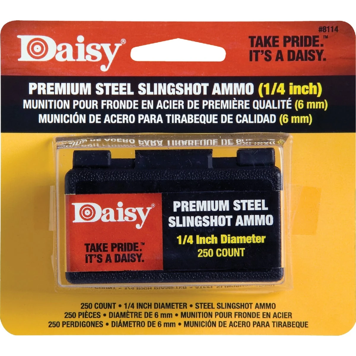 Powerline Slingshot Ammunition, Steel, 1/4-In., 250-Ct.