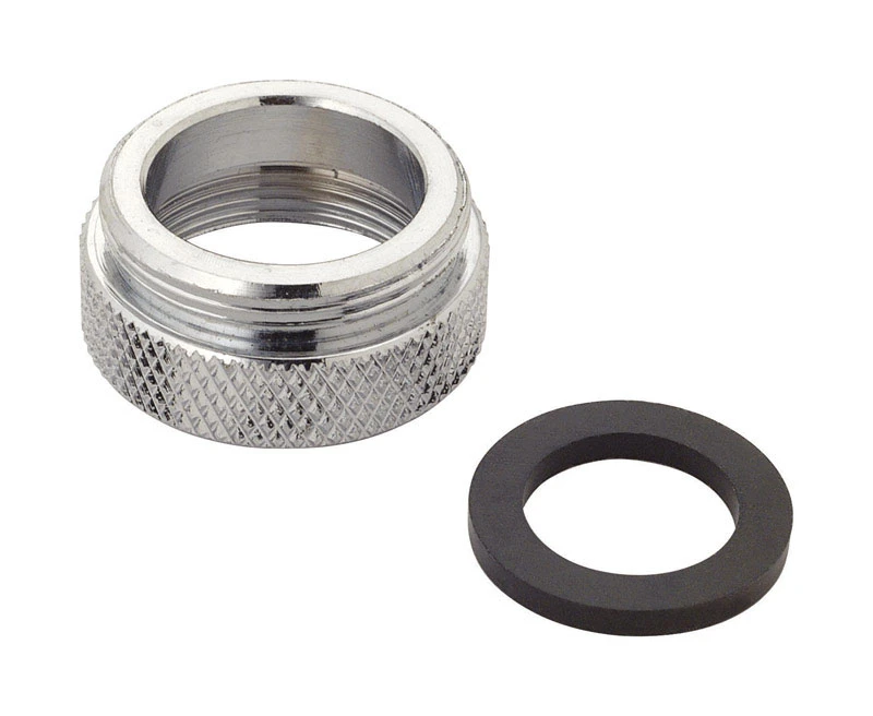 Dual Thread Chrome Aerator Adapter 3/4 In.-27f X 55/64 In.-27m
