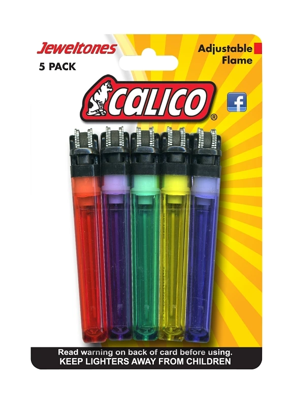 Disposable Lighter, Translucent, Assorted, 5-Pk.