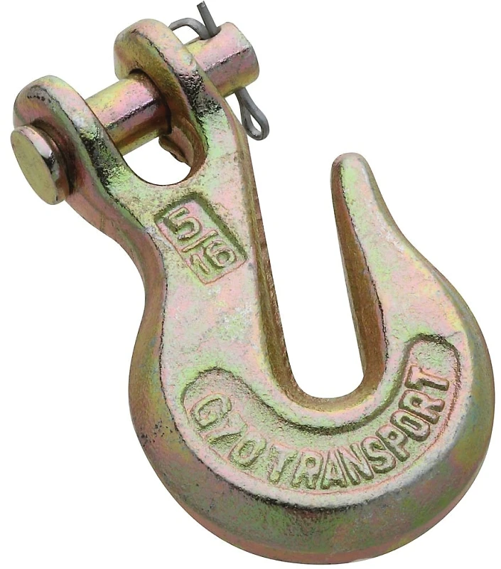 Clevis Grab Hook, Yellow Chromate Finish, 5/16 Inch, 4700 Lb Capacity