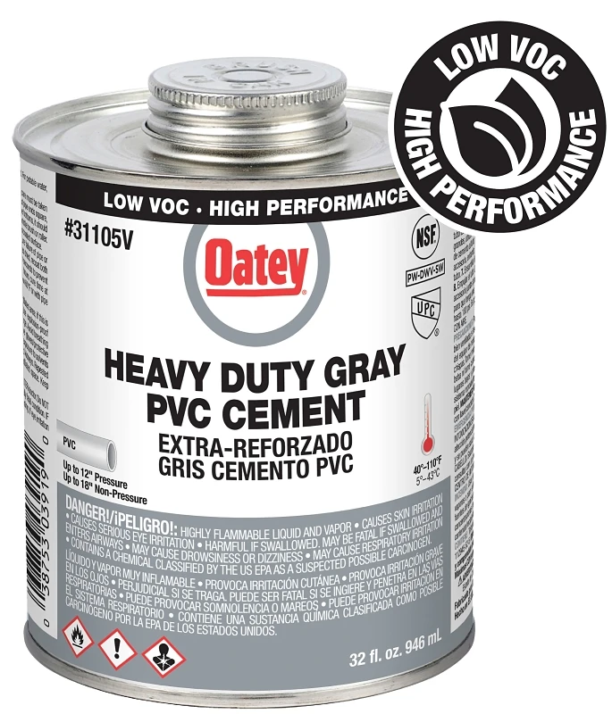 32 Oz Gray Heavy Duty Pvc Cement For Pipe And Fittings