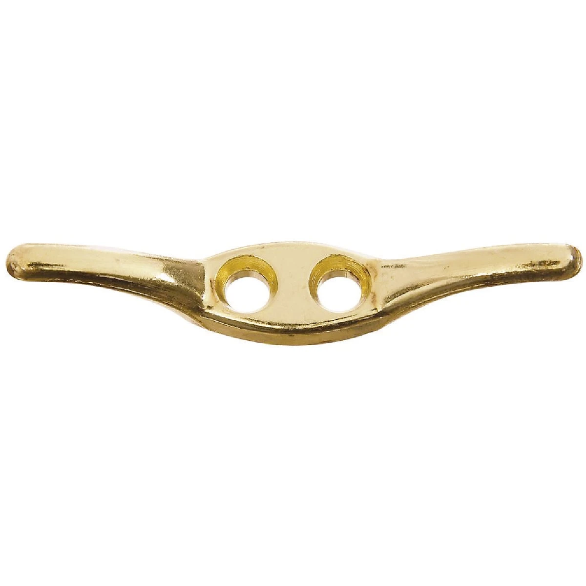Rope Cleat, Bright Brass Finish, 2.5 Inches Length