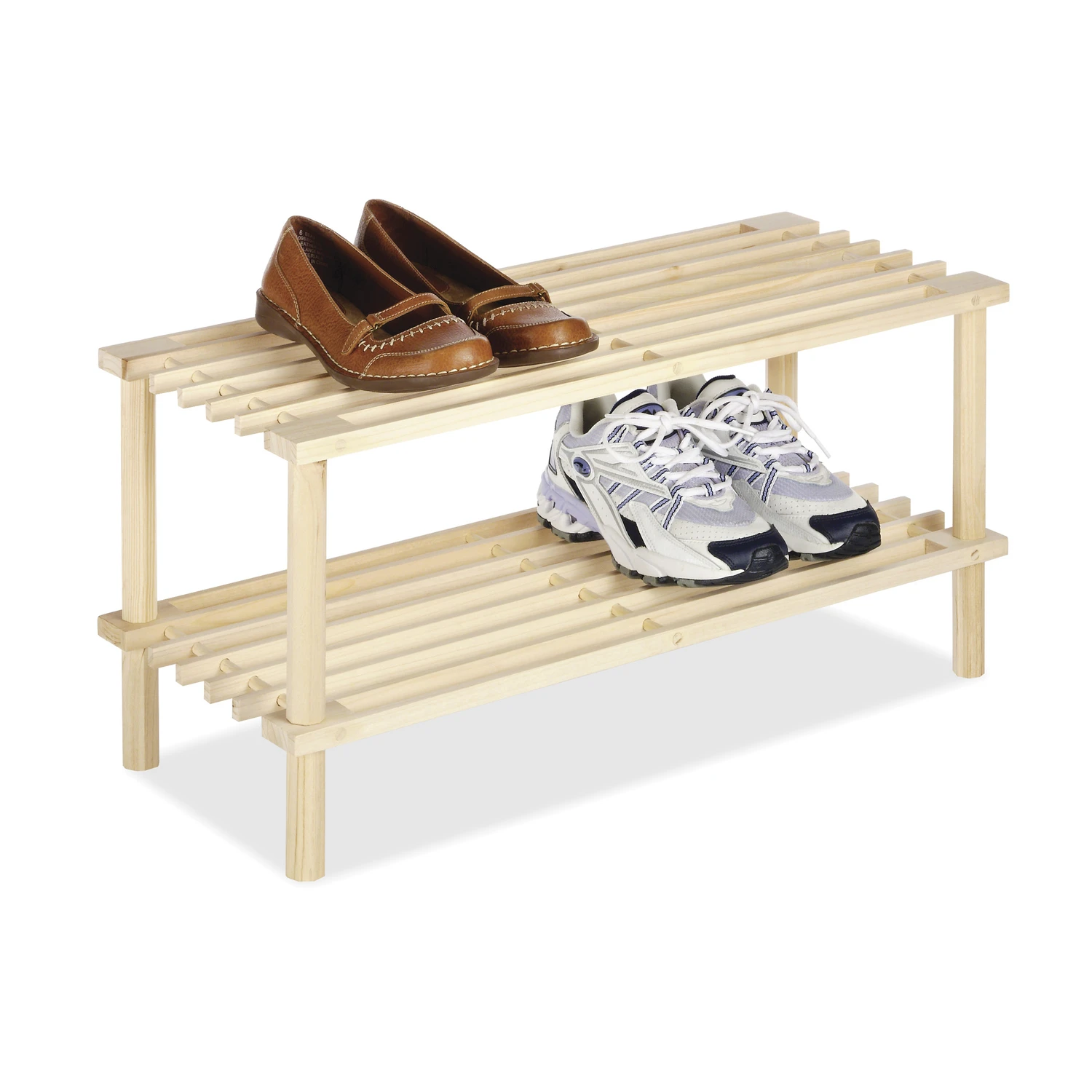 Natural Wood Household Shelf 10.25 Inch by 24.75 Inch by 11.5 Inch