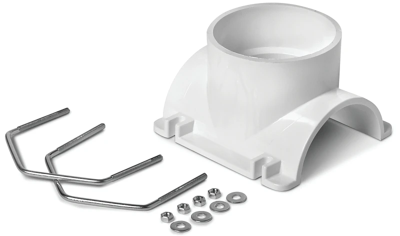 Schedule 40 Dwv Pvc Saddle Tee Pipe Kit, 4 X 2 Inches