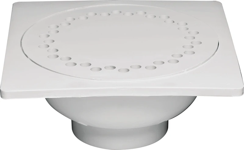 Schedule 40 Dwv Pvc Bell Trap Drain, 6 X 6 Inches, Model 43637