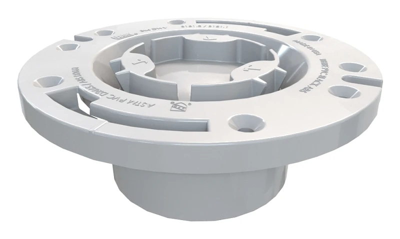 Schedule 40 Dwv Pvc Pipe Fitting Flange With Test Cap, 3 Or 4 Inch