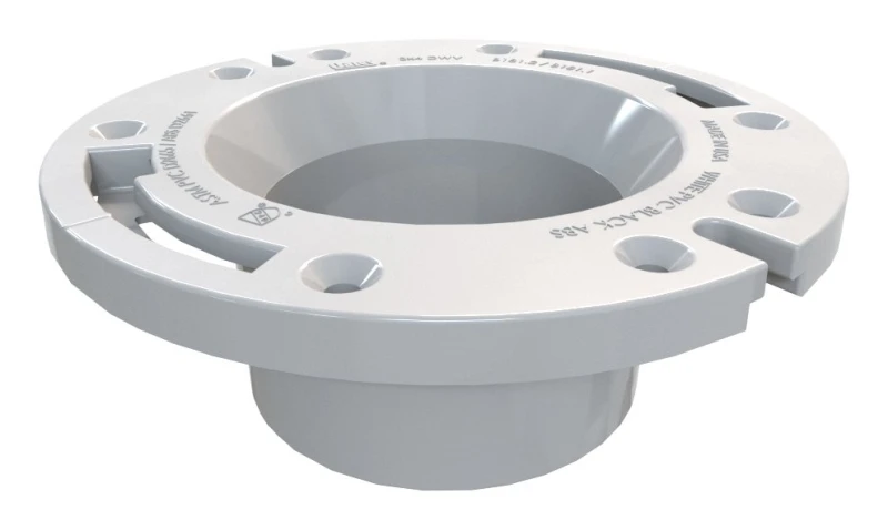 Schedule 40 Dwv Flat Fit Closet Flange, Pvc, 3 To 4 Inches