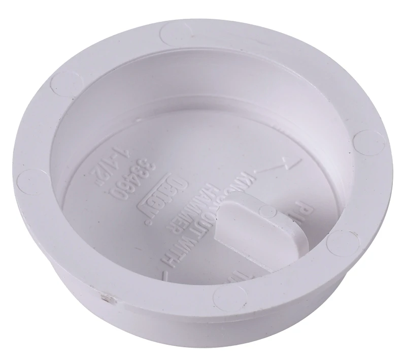 1-1/2 In. Knock-out Test Cap Abs Plug For Schedule 40 Dwv Pipe