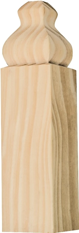 Pine Outside Base Trim Block Moulding, 4.5 X 1.1 X 1.1-inch, Model Obtb-32