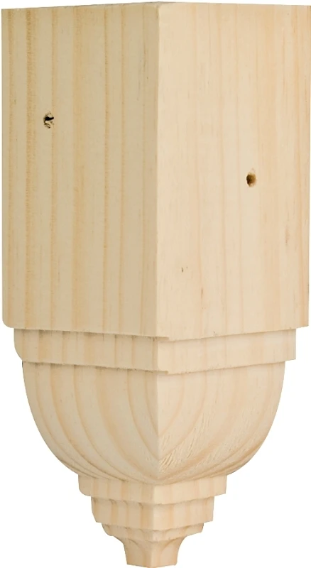 Inside Crown Trim Block Moulding, Pine, 6.75 X 3.25 X 3.25-inches