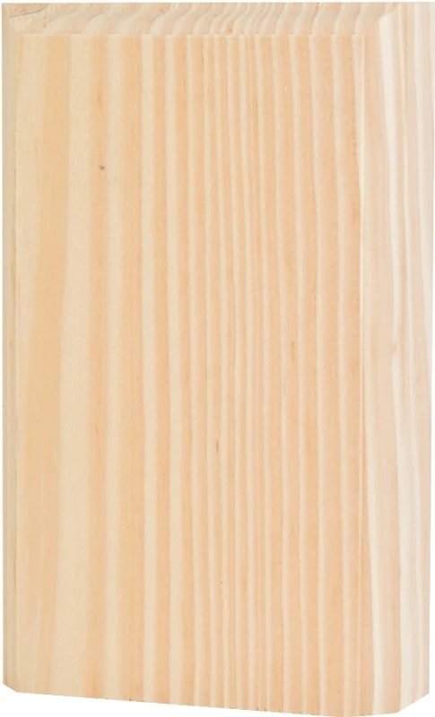 Trim Block Moulding, Corner Base, Pine, 6 X 3.75 X 1-inch, Model Btb-35