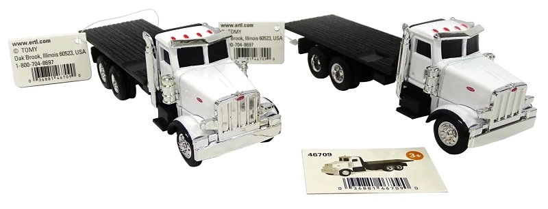 Peterbilt Flatbed Truck Model, 1 to 64 Scale Die-Cast Vehicle