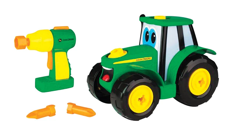 John Deere 15-Piece Build A Johnny Tractor Construction Toy Set