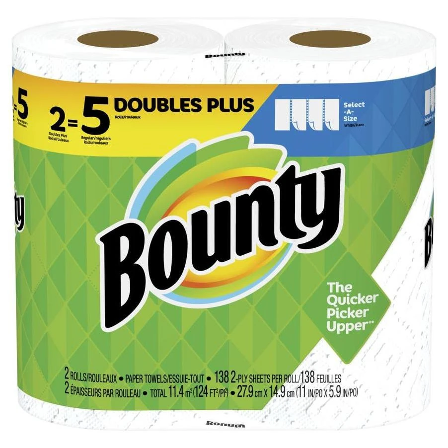 Paper Towels, Select-a-Size, 138 2-Ply Sheets, 2-Pk.