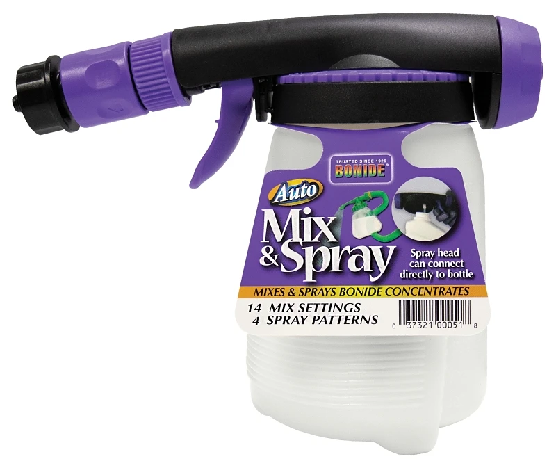 36 Oz. Auto Mix Hose End Sprayer With Ergonomic Grip And 4 Spray Patterns