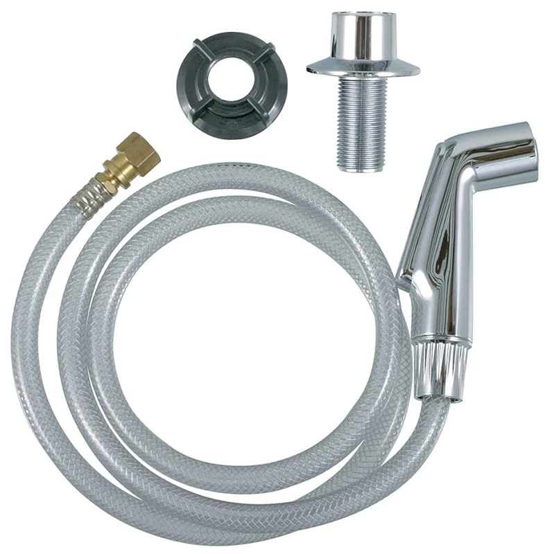 Chrome Sink Side Spray Head and Hose Assembly for Kitchen Faucets