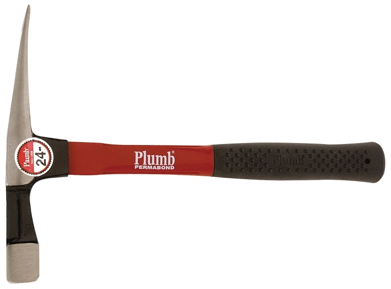 24-ounce Bricklayer's Hammer With Forged Head And Fiberglass Handle