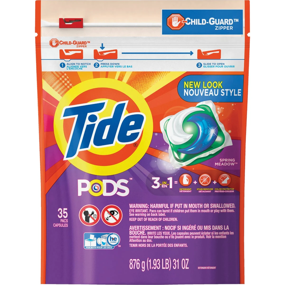 Laundry Detergent, Pod, Spring Meadow, 35-Ct.