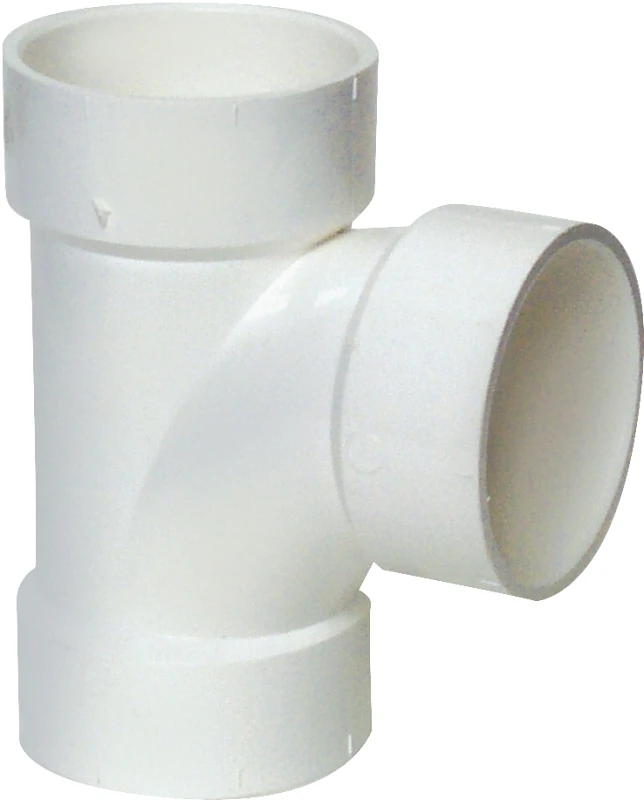 192153 Pvc Dwv Sanitary Tee, 3 Inch Hub Connection, White