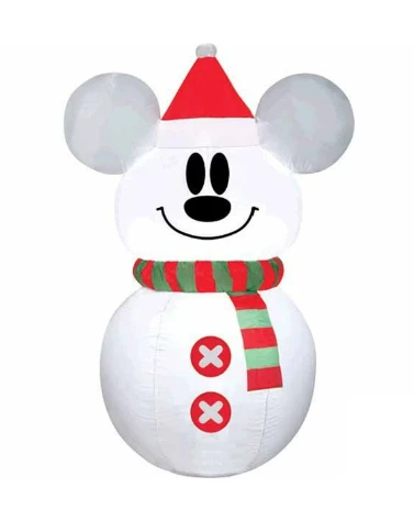 Airblown Led White Mickey Mouse Snowman 3.5 Ft Inflatable Decoration
