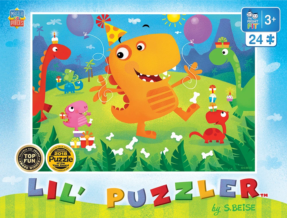 Lil Puzzler Dino Party Jigsaw Puzzle - 14 X 19 In., 24 Pieces