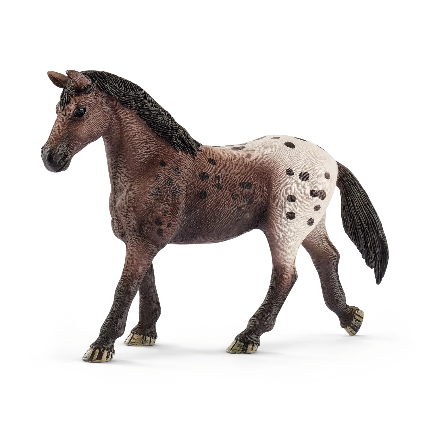 Horse Club Appaloosa Mare Toy Plastic Brown 5.31" Length 4.17" Height