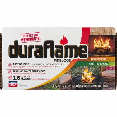 2.5 Pound Firelog - Single Log For 1.5 Hour Burn Time