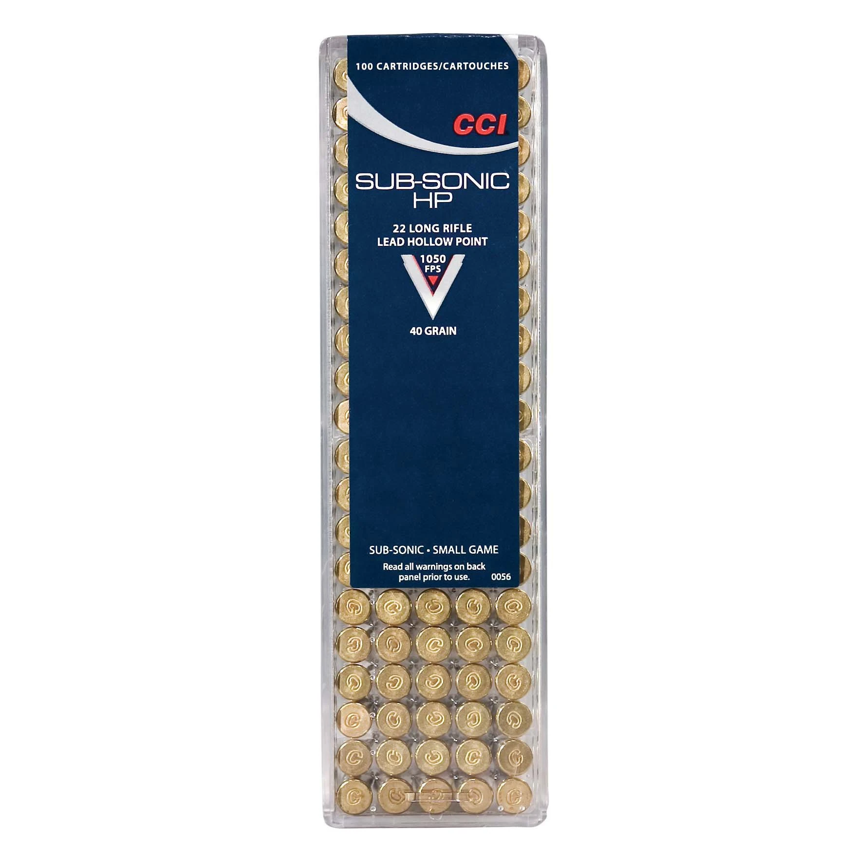 Subsonic .22lr 40 Grain Hollow Point Ammunition, 100 Rounds